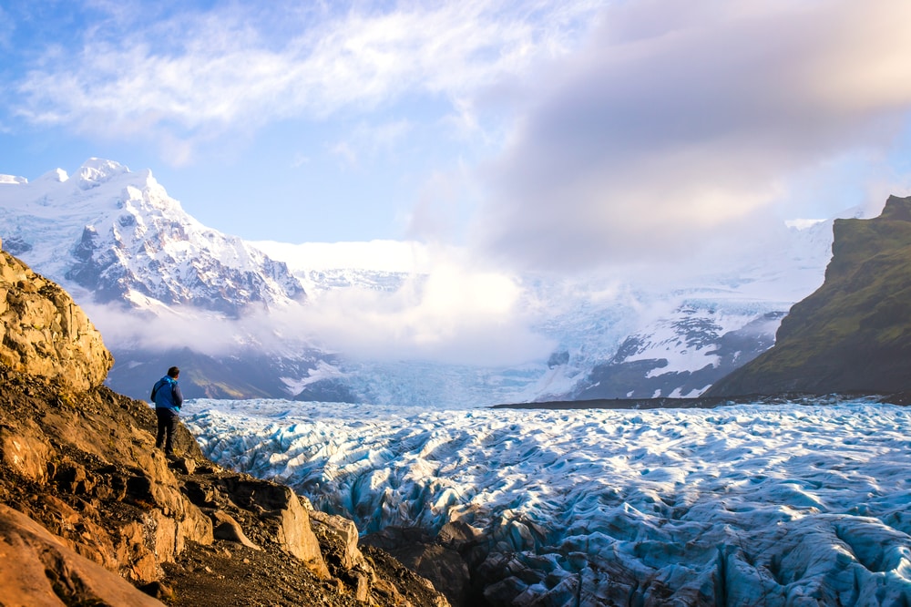 Find out how 55 year old Catherine enjoys fabulous holidays after cancer: Glacier Hike in Iceland