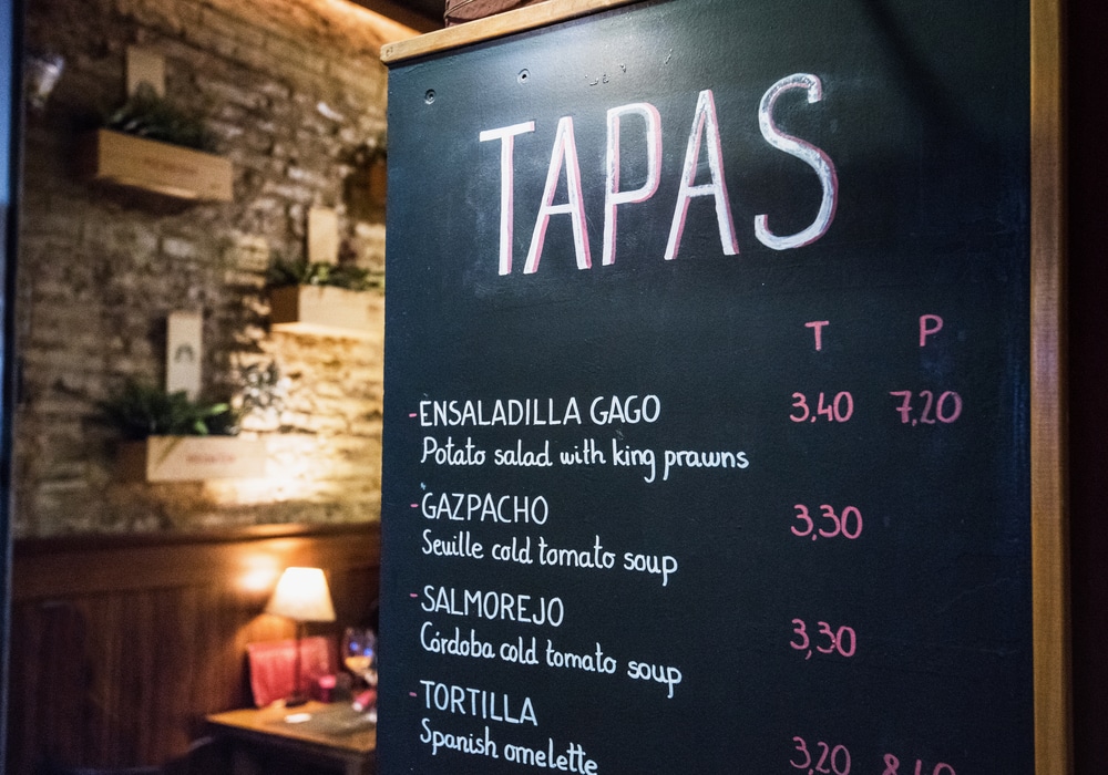 a typical tapas bar in Madrid