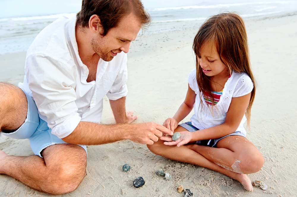Why you shouldn't take seashells from the beach: Father and daughter searching for seashells