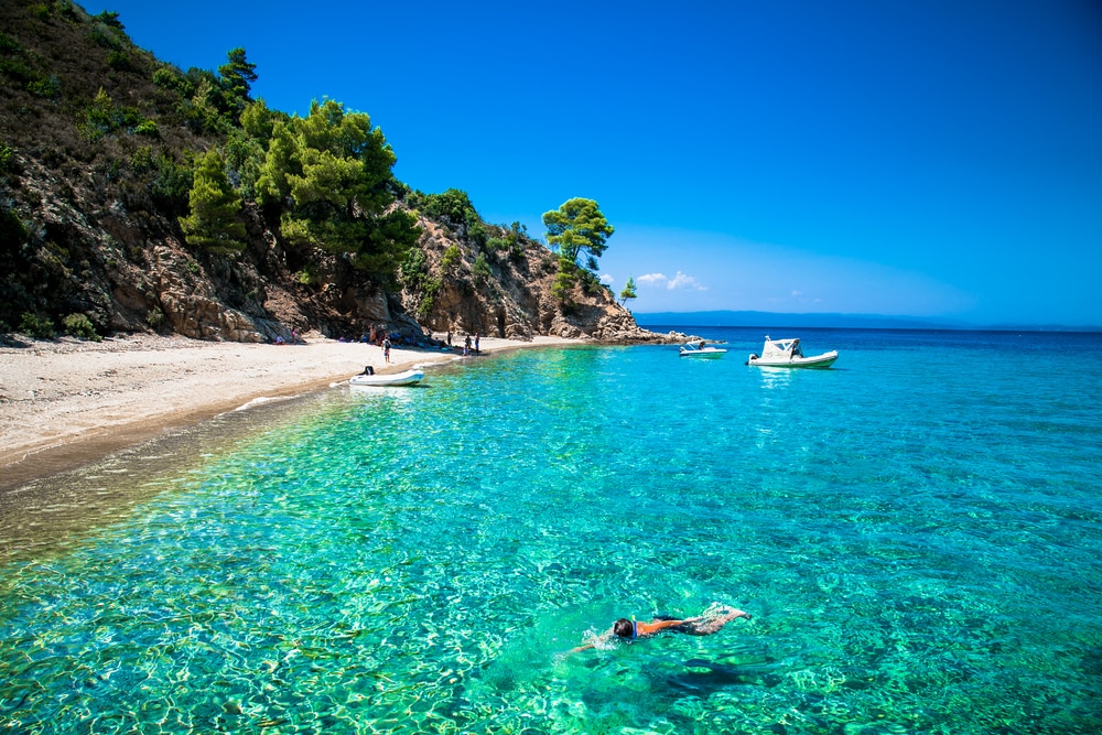 A Holiday for ME: Man swimming in sea, Greece