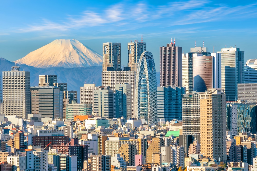 Top 10 safest countries to visit in the world 2018: Mount Fuji, Tokyo, Japan skyline